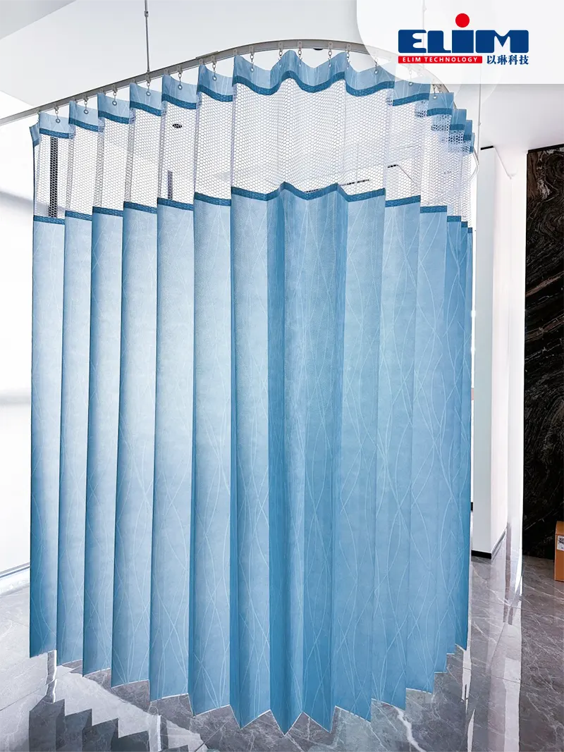 100% Polypropylene Stripe Antibacterial Medical Disposable Bed Curtains