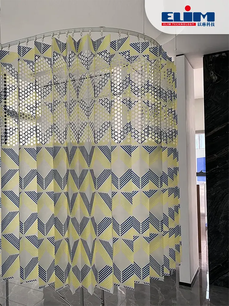 Printed Pattern Integral Perforated Mesh Disposable Curtain