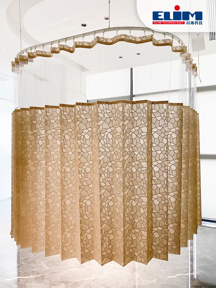 Printed Pattern Polyester Mesh Disposable Curtain